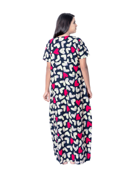 Aishwarya's Modern & New Regular Fit Cotton Printed Nighties - All -Over Printed Stylish Nightwear for Stylish Women | Side Mobile Pocket | Beautiful Nighties for Stylish Women's | Colourful Printed Cotton Nighties - A001