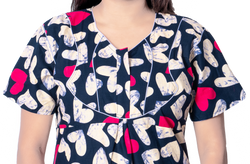 Aishwarya's Modern & New Regular Fit Cotton Printed Nighties - All -Over Printed Stylish Nightwear for Stylish Women | Side Mobile Pocket | Beautiful Nighties for Stylish Women's | Colourful Printed Cotton Nighties - A001