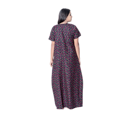 Aishwarya's Modern & New Regular Fit Cotton Printed Nighties - All Over Printed Stylish Nightwear for Stylish Women | Side Mobile Pocket | Beautiful Nighties for Stylish Women's | Colourful Printed Cotton Nighties - A002
