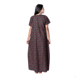 Aishwarya's Modern & New Regular Fit Cotton Printed Nighties - All Over Printed Stylish Nightwear for Stylish Women | Side Mobile Pocket | Beautiful Nighties for Stylish Women's | Colourful Printed Cotton Nighties - A004