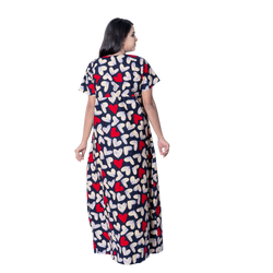 Aishwarya's Modern & New Regular Fit Cotton Printed Nighties - All Over Printed Stylish Nightwear for Stylish Women | Side Mobile Pocket | Beautiful Nighties for Stylish Women's | Colourful Printed Cotton Nighties - A005