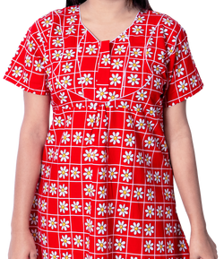 Aishwarya's Modern & New Regular Fit Cotton Printed Nighties - All Over Printed Stylish Nightwear for Stylish Women | Side Mobile Pocket | Beautiful Nighties for Stylish Women's | Colourful Printed Cotton Nighties - A006