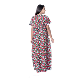 Aishwarya's Modern & New Regular Fit Cotton Printed Nighties - All Over Printed Stylish Nightwear for Stylish Women | Side Mobile Pocket | Beautiful Nighties for Stylish Women's | Colourful Printed Cotton Nighties - A007