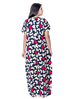 Aishwarya's Modern & New Regular Fit Cotton Printed Nighties - All Over Printed Stylish Nightwear for Stylish Women | Side Mobile Pocket | Beautiful Nighties for Stylish Women's | Colourful Printed Cotton Nighties - A013