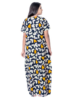 Aishwarya's Modern & New Regular Fit Cotton Printed Nighties - All Over Printed Stylish Nightwear for Stylish Women | Side Mobile Pocket | Beautiful Nighties for Stylish Women's | Colourful Printed Cotton Nighties - A015
